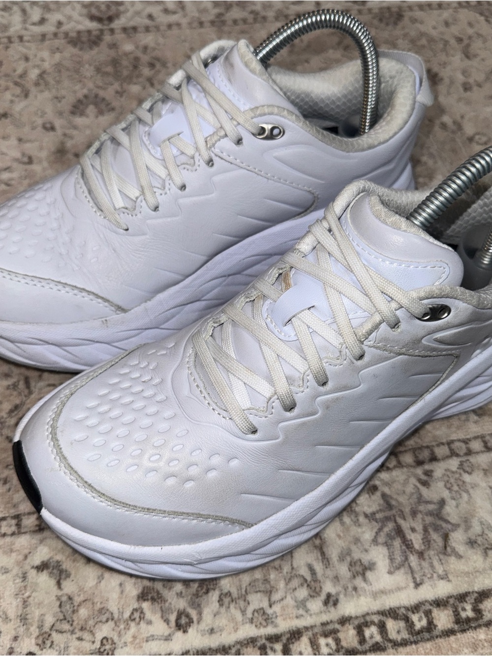 Hoka One One Bondi SR Women Size 8.5 US Harbor Mist Leather Sneakers Non Slip